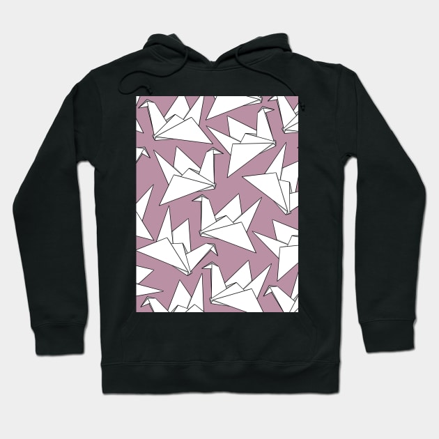 Origami Crane Pink Hoodie by Sketchbook ni Abi